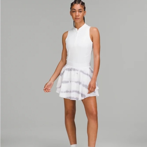 lululemon athletica Dresses & Skirts - Lululemon Court Rival High Rise Skirt Long Transverse Yellow Multi size 4 NWOT